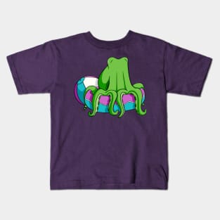 Summer Octopus Pool Fun Kids T-Shirt